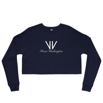 House Washington Signature Crop Sweatshirt - Navy
